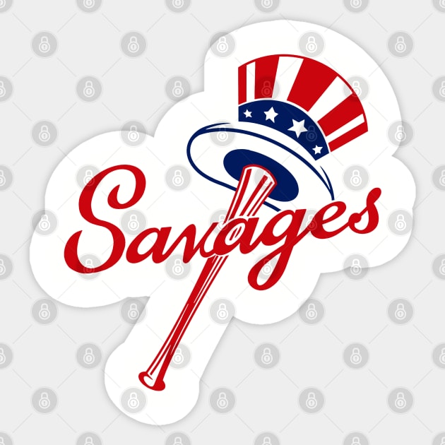 Savages, New York Yankees Baseball Sticker by FanSwagUnltd